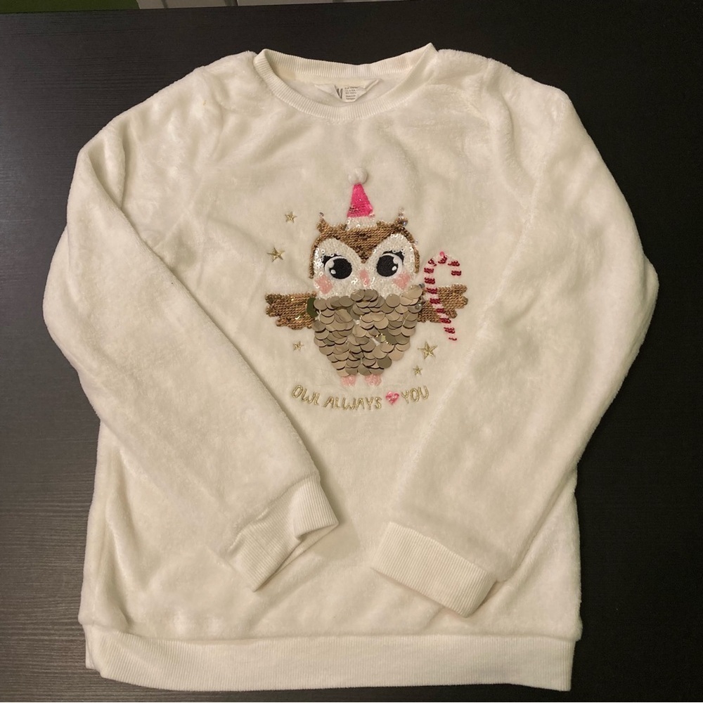 H&M Cream Owl Sweatshirt